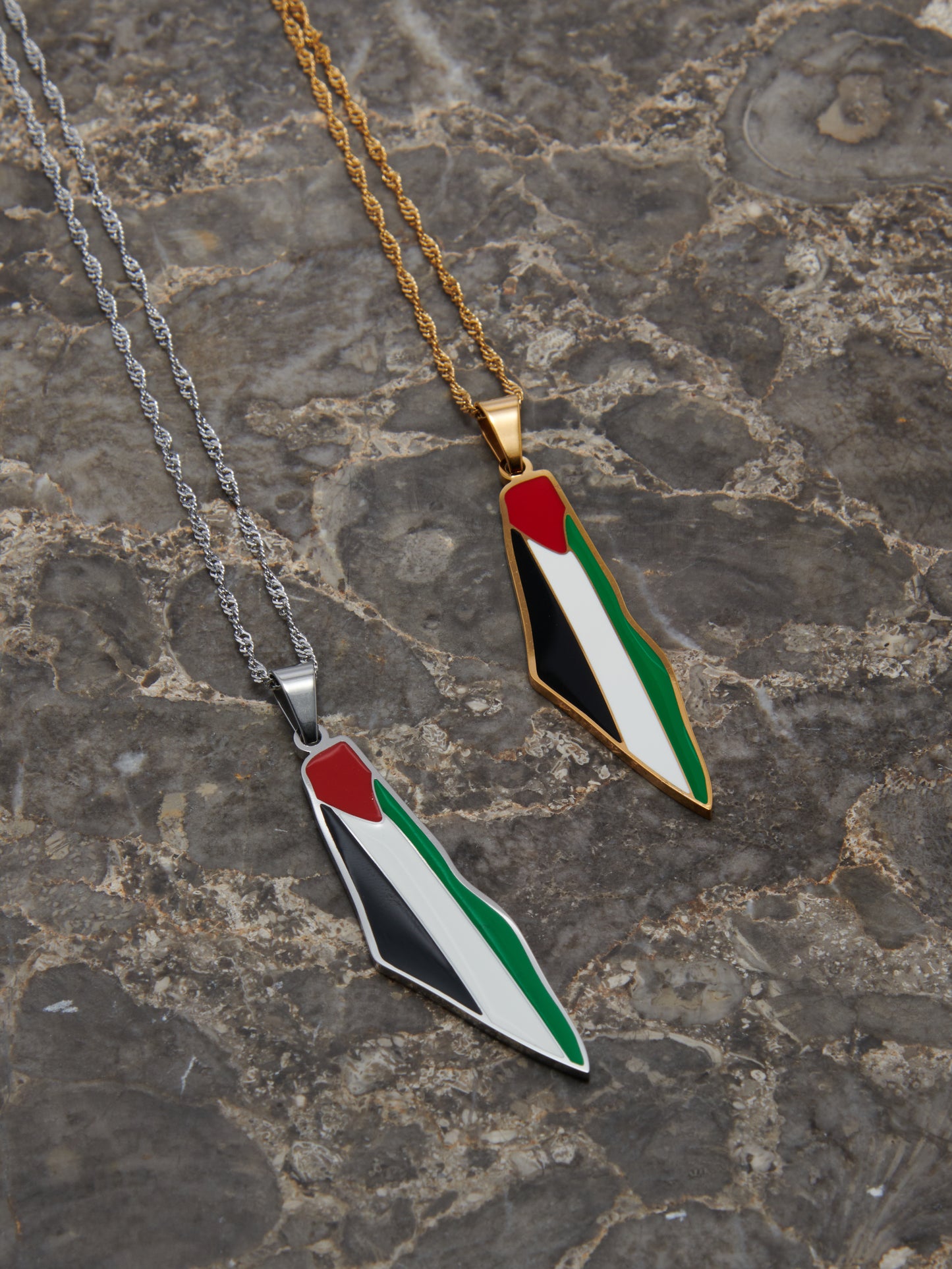 PALESTINE MAP NECKLACE